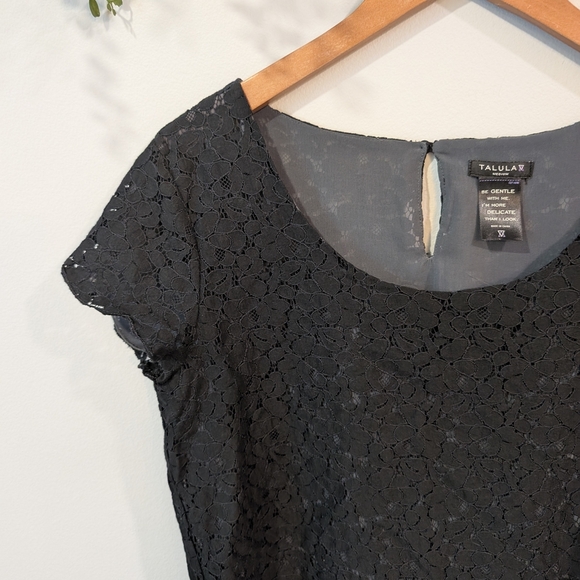 Talula Black Flutter Sleeve Sequin Blouse - Picture 3 of 7